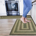Homespice Pinecone Green Braided Rugs Runners 22x72 – Hand Braided Jute Kitchen by Homespice