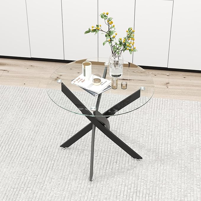 Glass Dining Table Modern Kitchen Table - Image 4