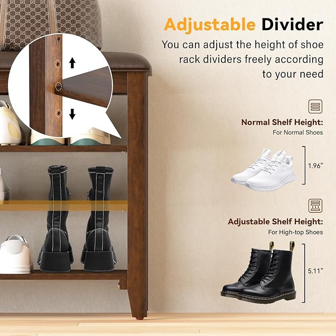Shoe Rack Bench Entryway Storage - Image 6