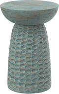 SIMPLIHOME Boyd 13-inch Wide Solid Mango End Table in Teal Wash, by SimpliHome