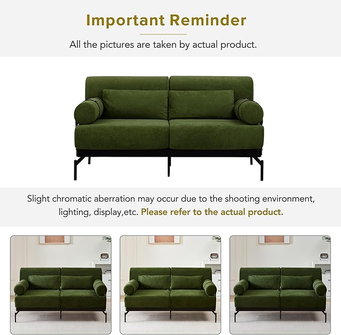 Modern Loveseat Sofa 59" Sofa Couch 2-Seater Sofa - Image 7