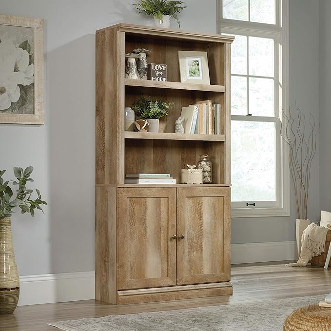 Sauder Anda Norr Display Cabinet/ Pantry cabinets, Lintel Oak finish - Image 2