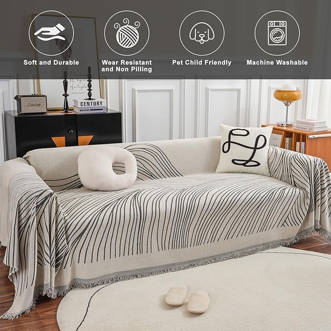 STACYPIK Stylish Striped Sofa Cover - Image 5