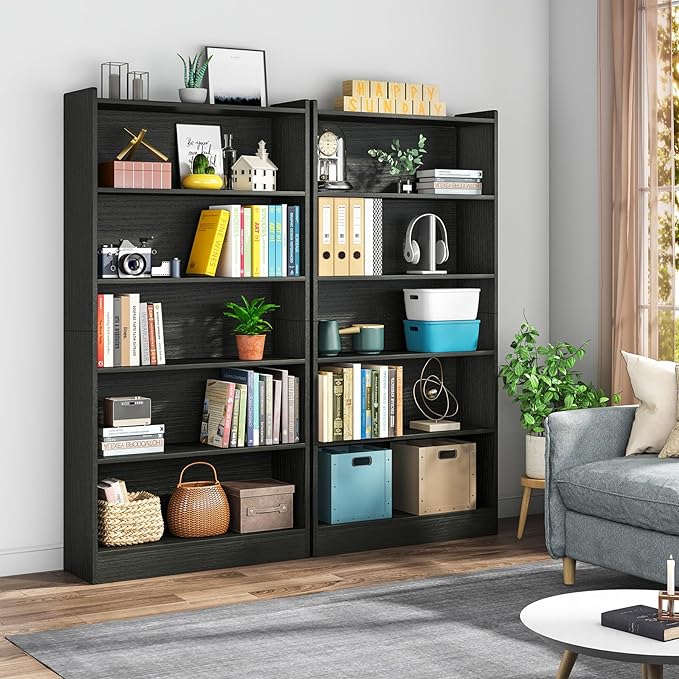 Tribesigns 72-inch Tall Bookcase, Modern 6-Tier White Library Bookshelf - Image 6