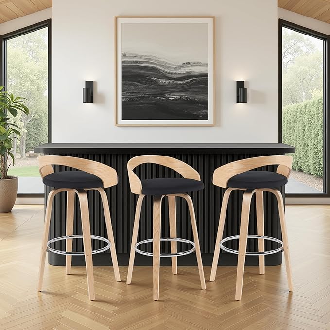 Armen Living Sonia Modern Swivel Bar Height Stool by ArmenLiving