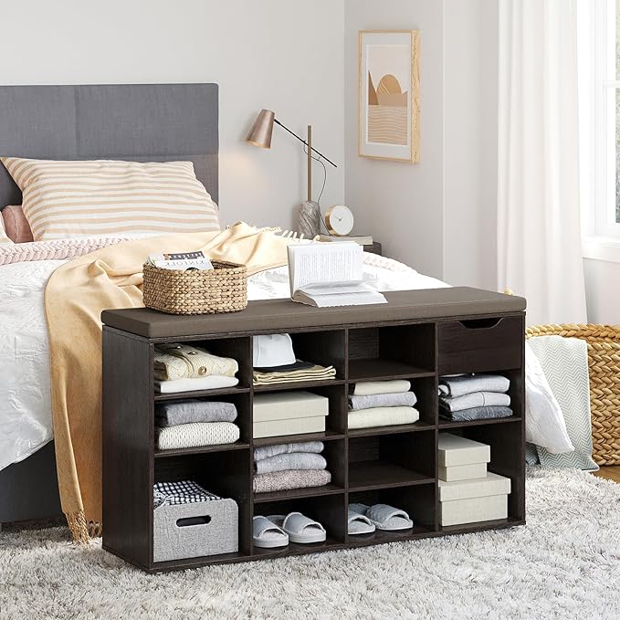 DINZI LVJ Shoe Bench, Entryway Storage Bench - Image 6
