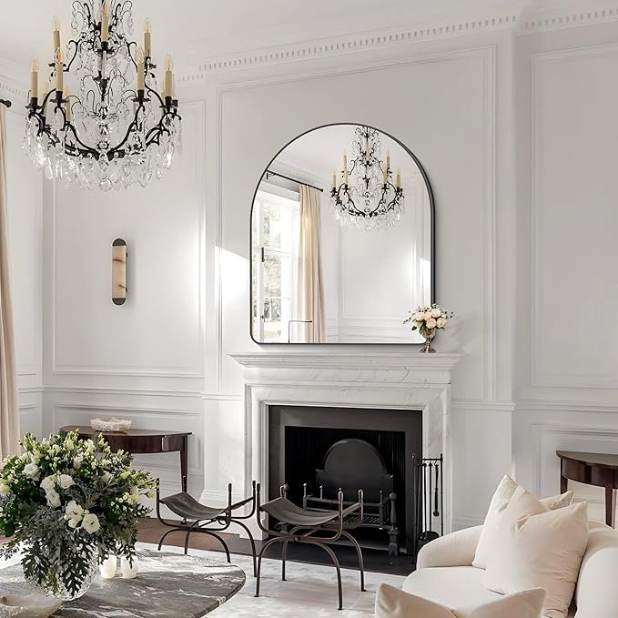 Arched Bathroom Mirror, Wall Mounted Mirror, Living Room, Vertically Hanging - Image 5