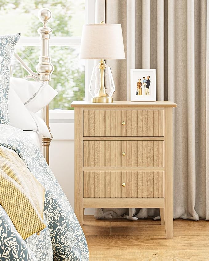 Fluted Nightstand, Farmhouse Night Stand - Image 6