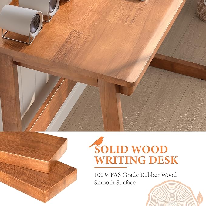 100% Solid Wood Writing Desk - Image 5