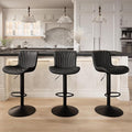 YOUNIKE 3 Black Bar Stools Modern Swivel Counter Height Bar Chair by YOUNIKE