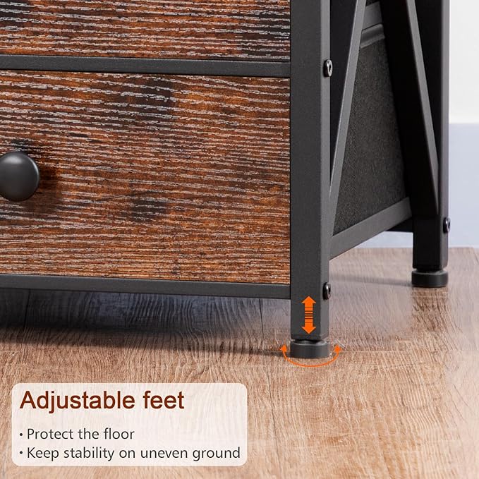 AMHANCIBLE LED Nightstand with Charging Station, Smart End Side Table with USB - Image 9