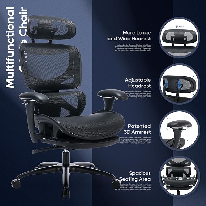 COLAMY Ergonomic Mesh Office Chair - Image 7