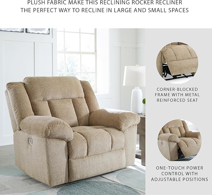Signature Design by Ashley Tip-Off Classic Wall Hugger Power Recliner - Image 5