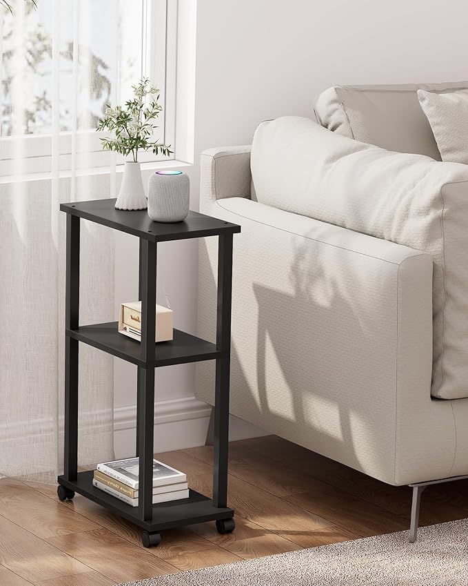 TUTOTAK Small Side Table, Narrow End Table, Bedside Table, Couch Side Table - Image 2