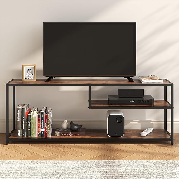 TECHMILLY Modern TV Stand for 65" TV, TV Table - Image 6