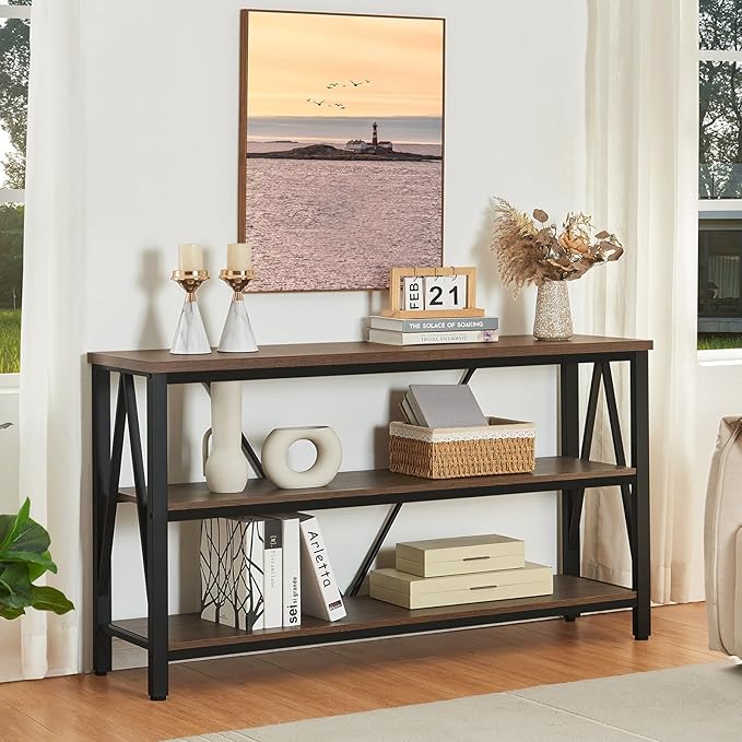 HOMISSUE Entryway Console Table, Rustic Couch - Image 3