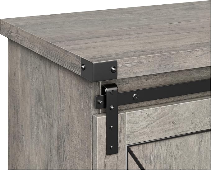 Farmhouse 59" TV Stand Up to 65 Inches, Mid Century Modern TV Entertainment - Image 5