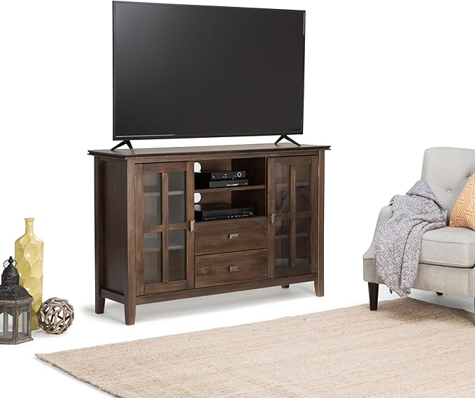 SIMPLIHOME Artisan SOLID WOOD 53 Inch Wide Transitional TV Media Stand in - Image 9