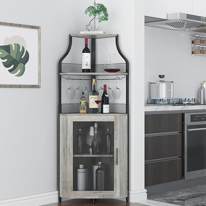 GarveeHome Corner Wine Cabinet by GarveeHome