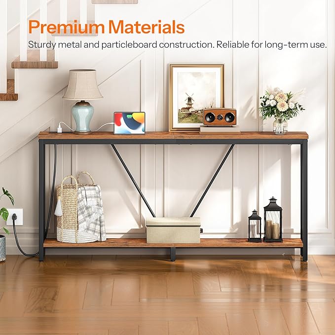 HOOBRO 70.9" Extra Long Sofa Console Table - Image 4