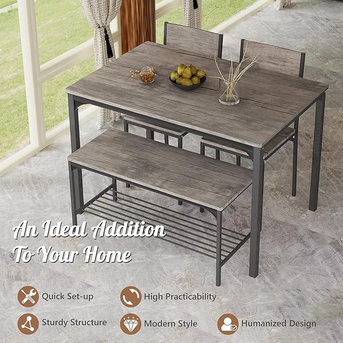 Giantex Dining Table Set for 4, Kitchen Table - Image 3