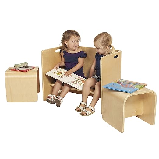 ECR4Kids Bentwood Multipurpose Table and Chair Set, Kids Furniture - Image 12