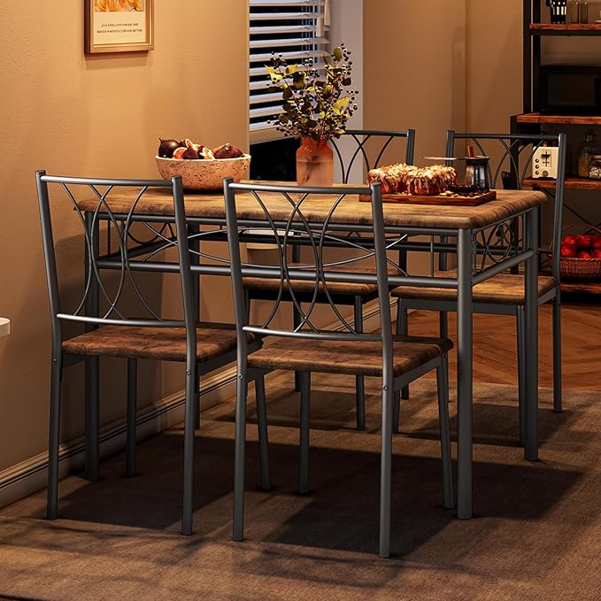 GAOMON Dining Table Set for 4, Rectangle Kitchen Table by GAOMON