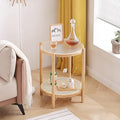 Tiita Rattan Coffee Table, Round End Table, 19.7Inch Modern Side Table by TiitaHome