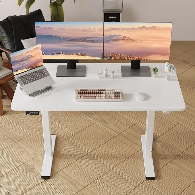 Electric Standing Desk Adjustable Height, 55x24 Inches Sit Stand up Desktop - Image 2