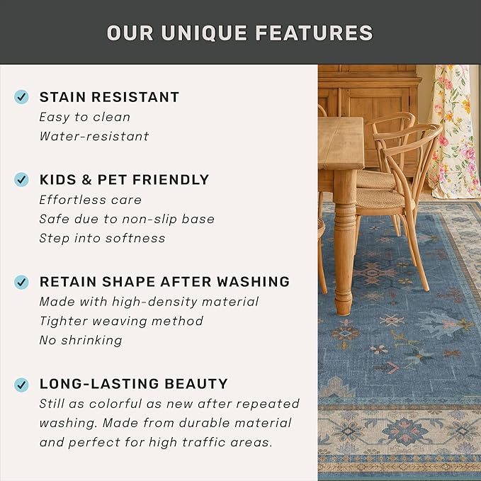 Boho 6x8 Living Room Rugs - Image 7