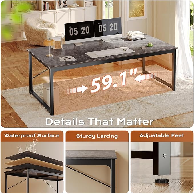 PRAISUN 63 X 29.5 Inch Computer Desk - Image 6