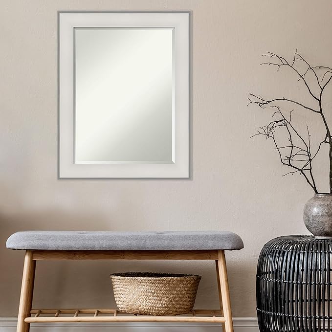 Amanti Art White Bathroom Mirror - Image 5