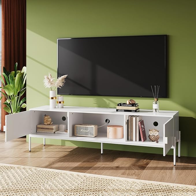 WLIVE Modern TV Stand for 65 Inch TV, Mid Century Entainment Center - Image 8