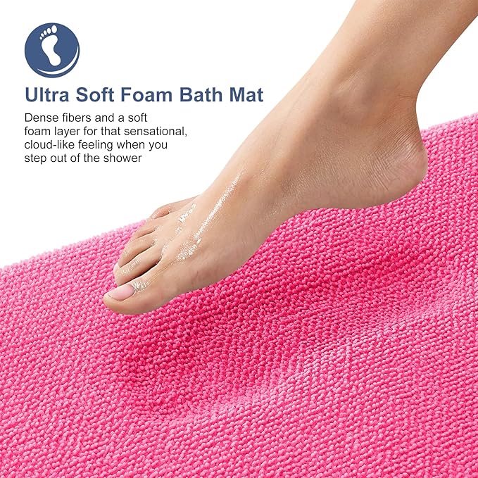 OLANLY Thick Memory Foam Bath Mat Rug 30x20, Extra Soft Absorbent Bathroom Rug - Image 2