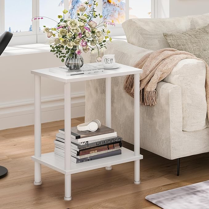 End Table, Small Side Table, 2-Tier Nightstand - Image 3
