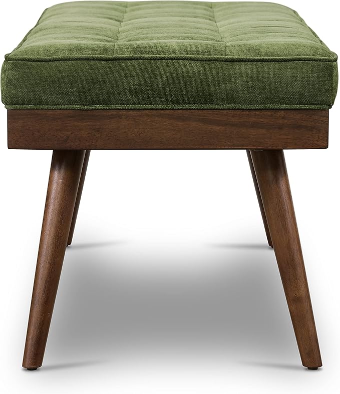 POLY & BARK Luca Bench in Distressed Green Velvet - Image 10