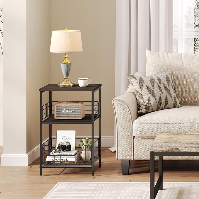 X-cosrack Side Table, Small End Table Record Player Stand - Image 2