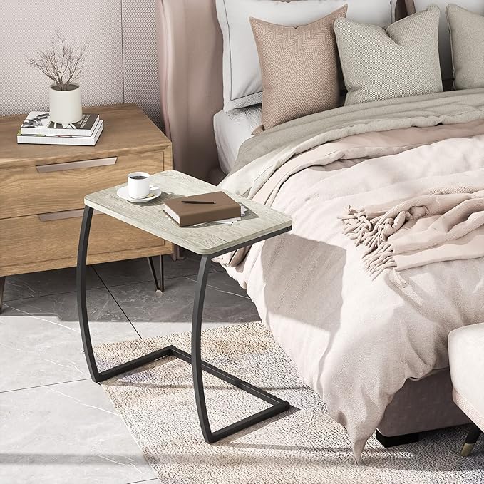SRIWATANA Side Table, End Table, Vintage C-Shaped Couch Table - Image 5
