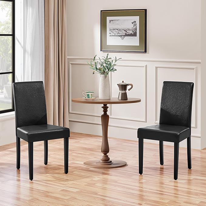 Yaheetech Dining Chairs Set of 2 Faux Leather Modern Dining Room Chairs - Image 7