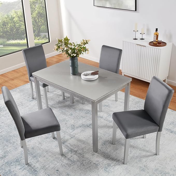 KEIKI 5-Piece Standard Height Dining Table Set by Unknown
