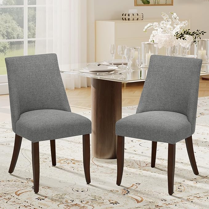 COLAMY Upholstered Dining Chairs Set of 2, Mid Century Modern Kitchen Chairs by COLAMYINC