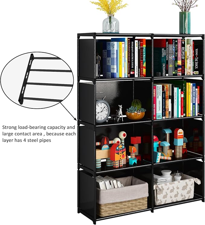 JIUYOTREE 5-Tiers Portable Bookshelf - Image 5