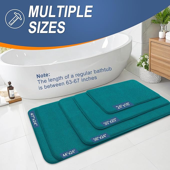OLANLY Thick Memory Foam Bath Mat Rug 30x20, Extra Soft Absorbent Bathroom Rug - Image 5