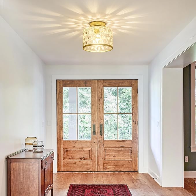 Gold Flush Mount Ceiling Light - Image 8