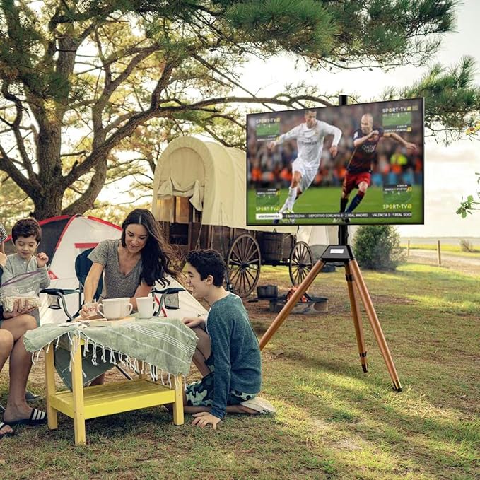 Tripod TV Stand for 32-75 Inch Screen up to 77lbs, Height Adjustable Easel TV - Image 8