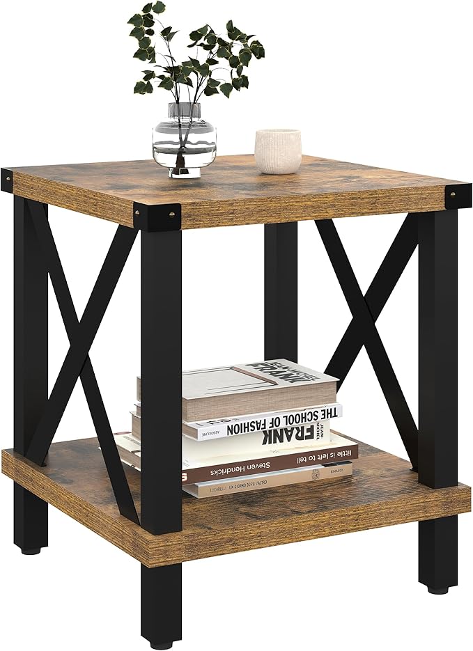 Large End Table Farmhouse Side Table Industrial Style Sofa Table Coffee Table by MMEOLUOOK