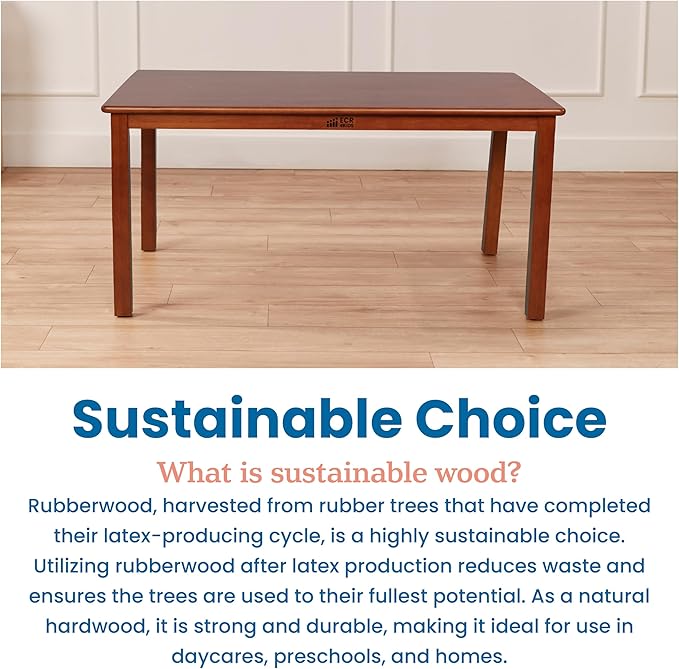 ECR4Kids 30in x 48in Rectangular Hardwood Table - Image 6