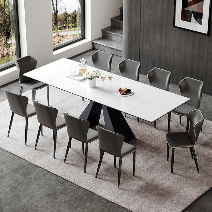 Extendable Dining Table for 8-12 Seat, Flexible Stretch, Tabletop Made from - Image 3
