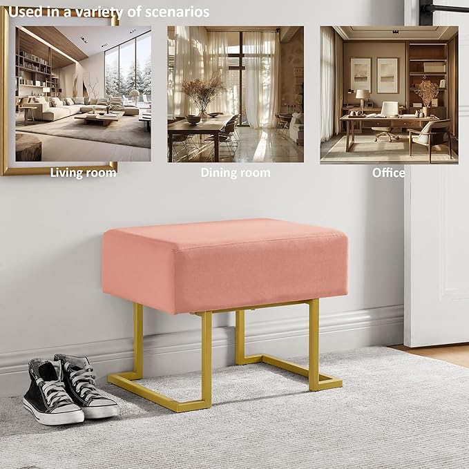 Modern Style Bedroom Single Seat Bench, Cushioned Bed end Stool, Living Room - Image 7
