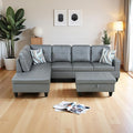 Osparple L Shaped Couch PU Leather Sectional Couches by Unknown
